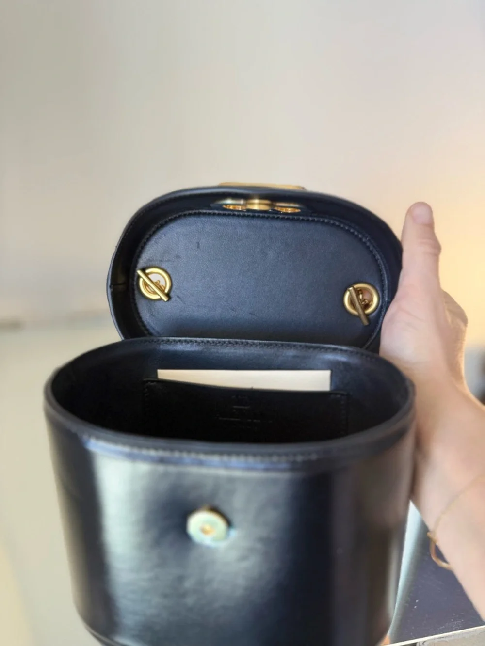 Valentino Garavani Vain Vanity Bag In Shiny Calfskin $3,450